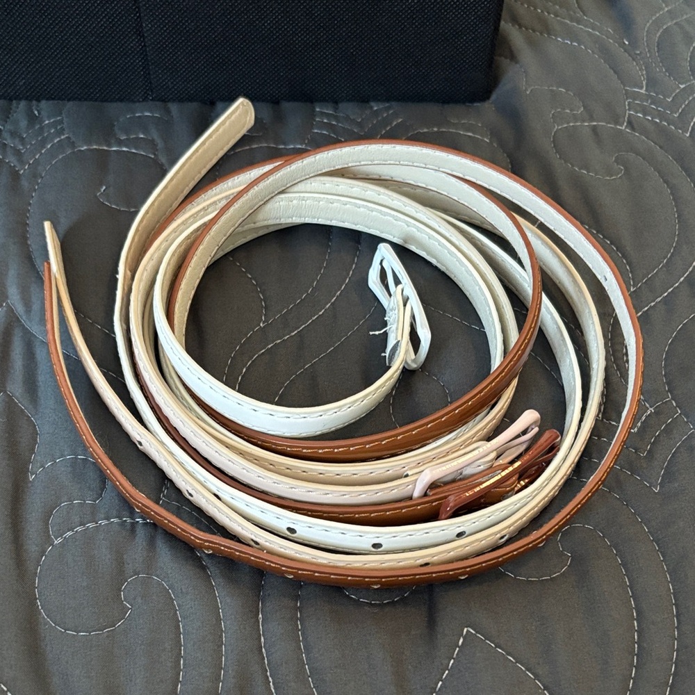 Set of 3 Skinny Belts